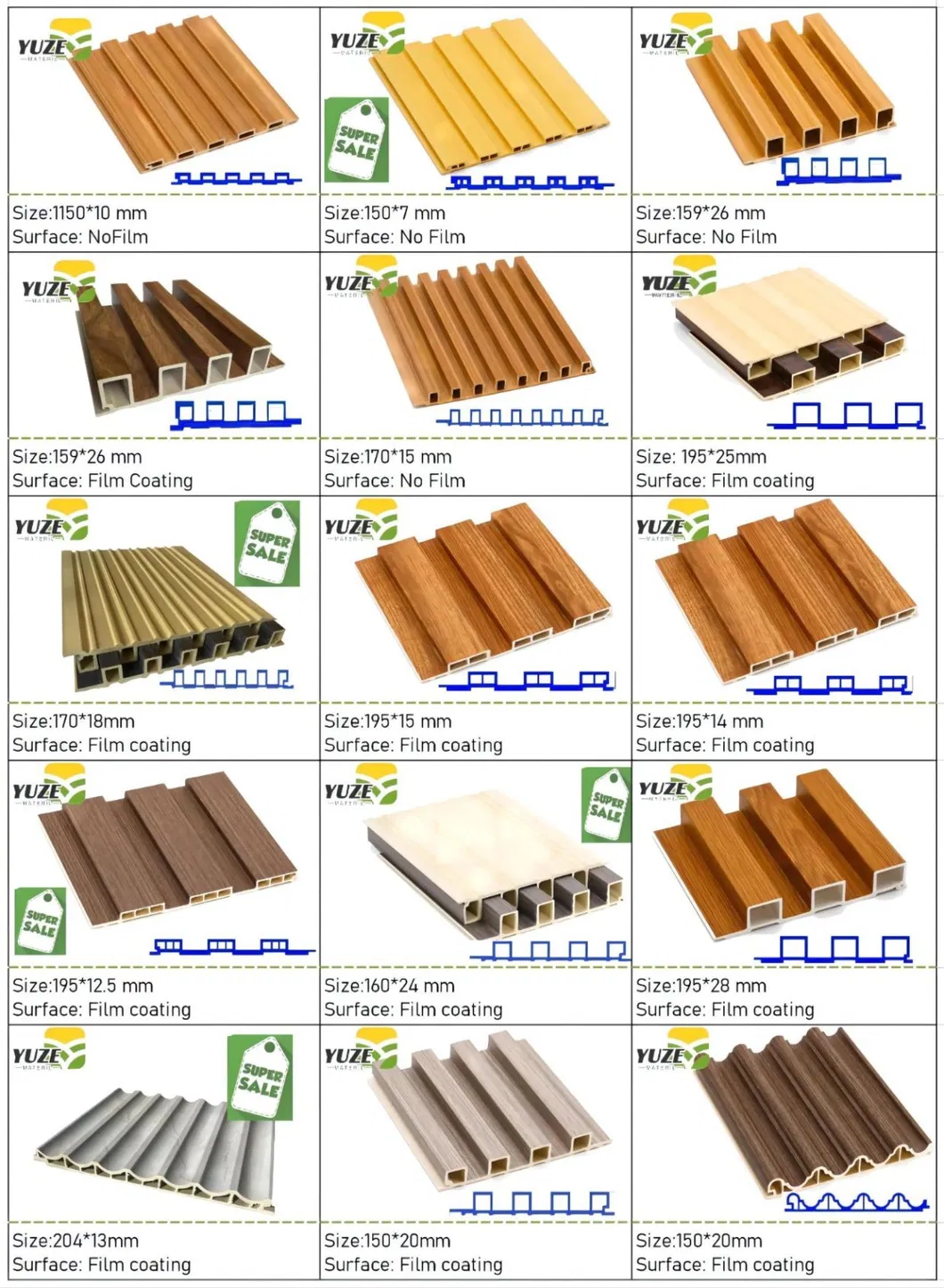 WPC Wall Panel Sizes
