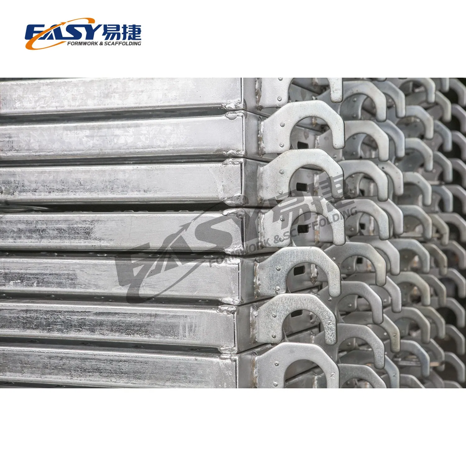 Easy Construction Material Perforated Aluminum 6' Walkthru Scaffold Plank with Hooks