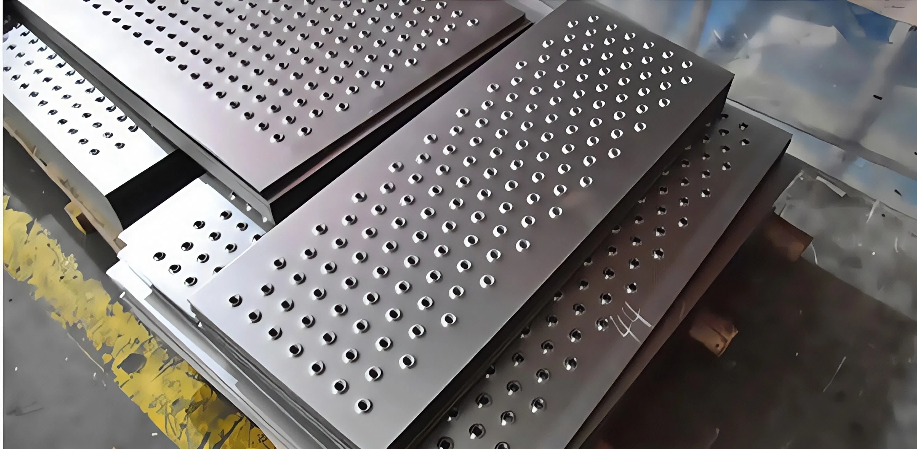 Stainless Steel Anti-Slip Board with Bulging Fish Eye Hole Screen Plain Weave Perforated