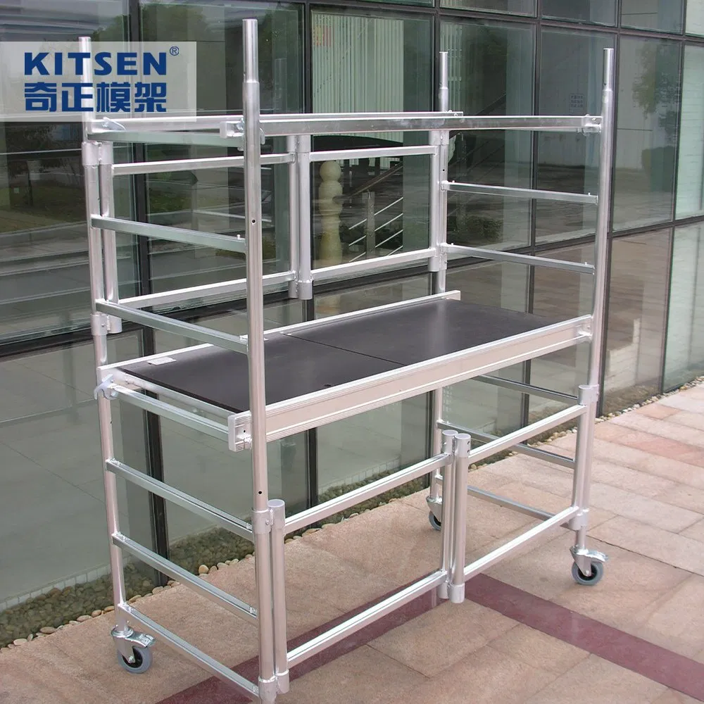 China Aluminium Folding Scaffold for Building Mobile Scaffolding System Durable Construction Scaffold