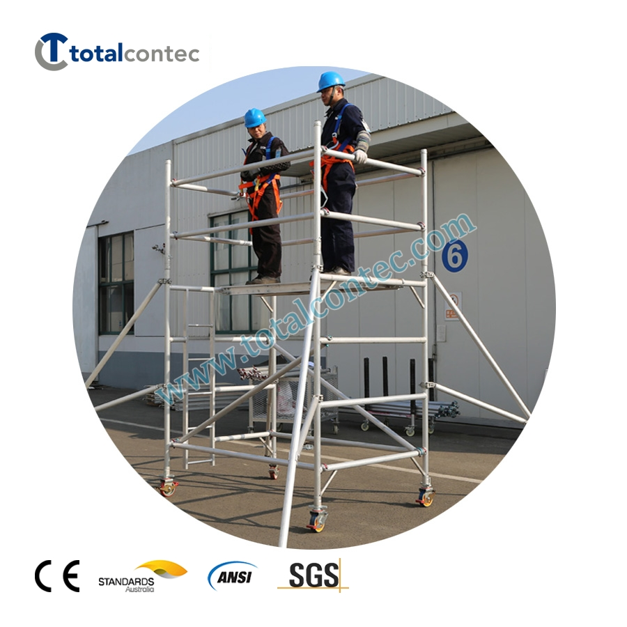 En1004 Safety Aluminum Scaffolding Mobile Tower with Plank