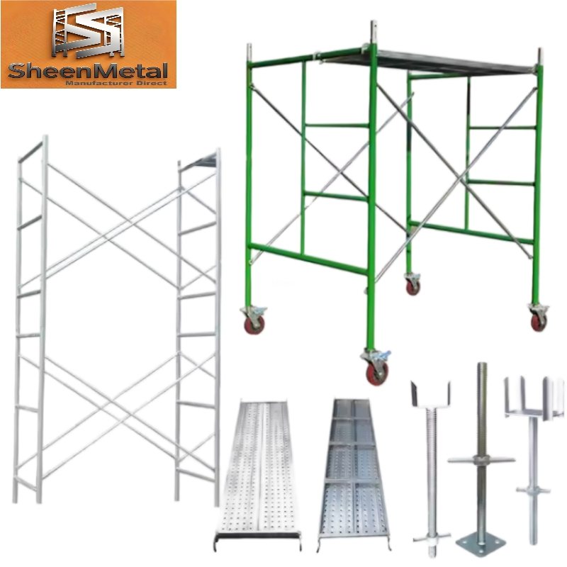High Strength Movable Ladders Scaffoldings H Frame Scaffold System for Construction