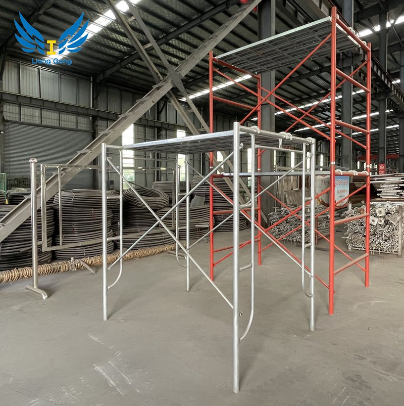 Construction Frame Pre-Galvanized/Painted Scaffolding H Frame Systems Cross Brace Mobile Walk-Through Frame Door Frame Scaffolding Frame System