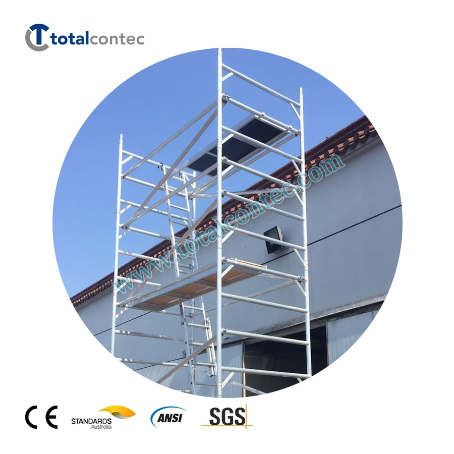 En1004 Safety Aluminum Scaffolding Mobile Tower with Plank