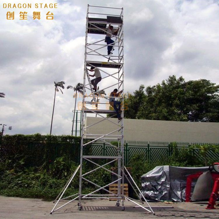 Heavy-Duty Aluminum Mobile Scaffolding Tower for Construction Safety