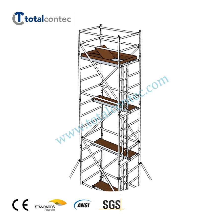 Australia New Zealand Standards As1576 Aluminium Scaffold Tower Mobile Platform Ladder Aluminium Scaffolding Tower