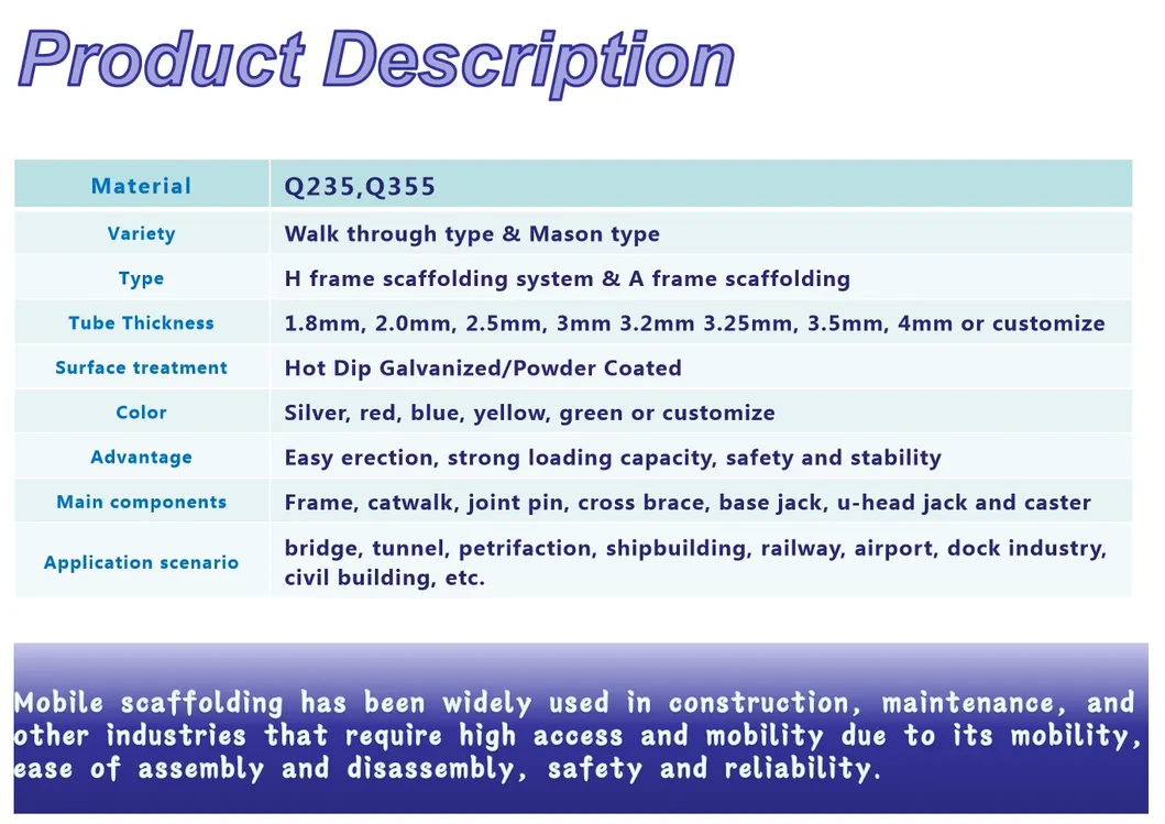 Heavy-Duty Mobile Scaffolding