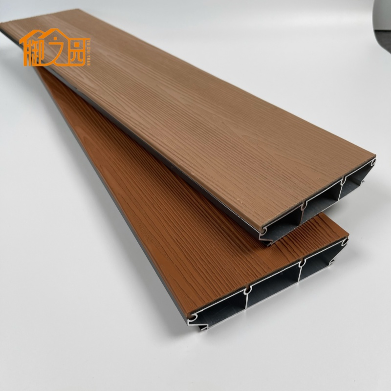Fire Proof Aluminum Composite WPC Decking Non-Slip Deck Treads Industrial Aluminum Profile Decking