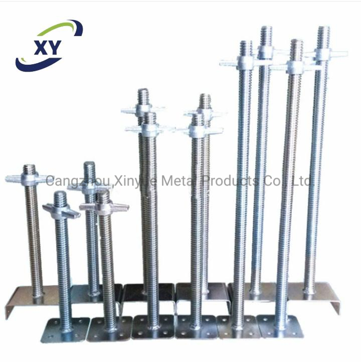 Construction Scaffolding Adjustable Screw Jacks Scaffold Cuplock Accessories Solid Hollow Base Jack for Sale China Building Material Hardware U Head Jack