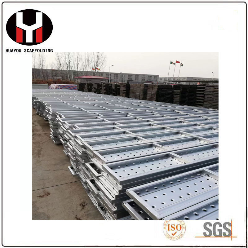 Hy Scaffolding Galvanized Kwikstage Steel Plank/Steel Board with Hook Walk Through Scaffold