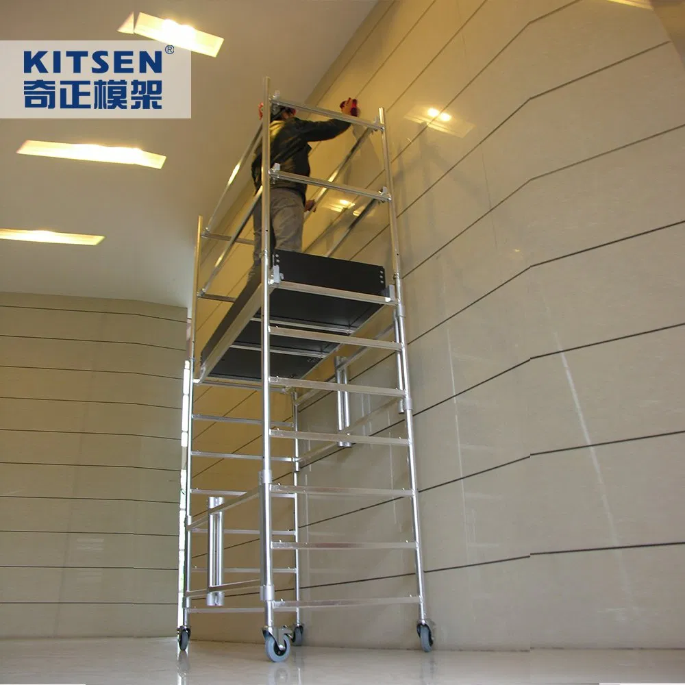 China Aluminium Folding Scaffold for Building Mobile Scaffolding System Durable Construction Scaffold