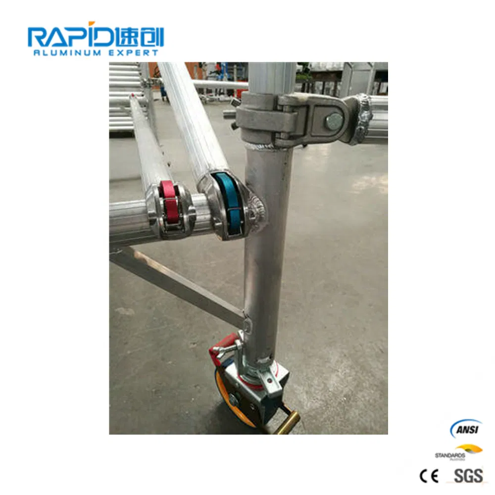 Aluminum Steps Scaffold Mobile Frame Ringlock Tubular Scaffolding System