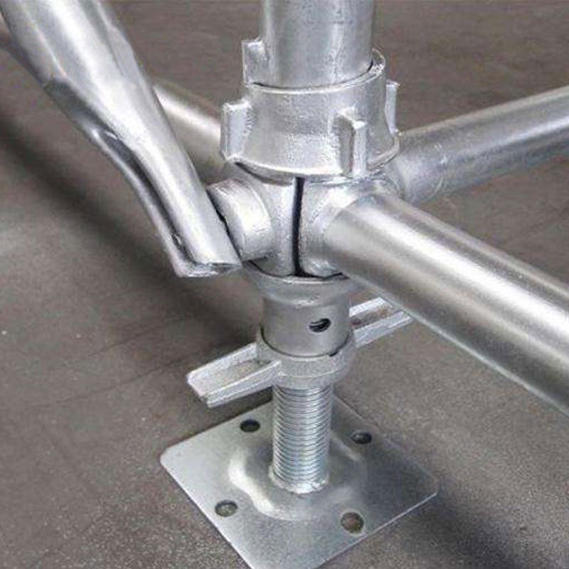 Steel Construction Building Material Cuplock Scaffolding System with Base Jack U Head Plank Ledger Intermediate Transom Standard