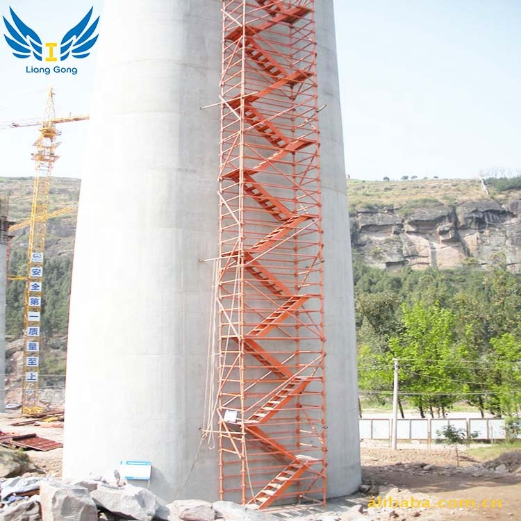China Manufacturer Galvanized Steel Ringlock Scaffolding Mobile Stair Tower