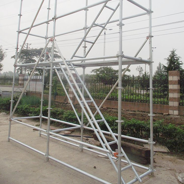 Q355b Steel Galvanized Ringlock Scaffolding Standard Heavy Duty System Ringlock Scaffolding for Building Construction