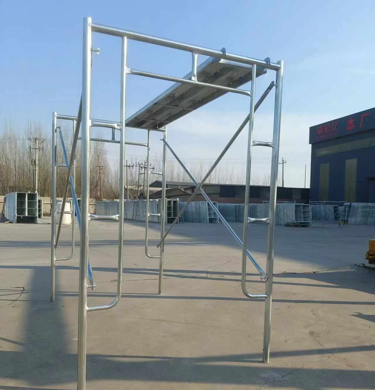 Steel Scaffolding Painted Scaffold System Shoring Euro H Frame