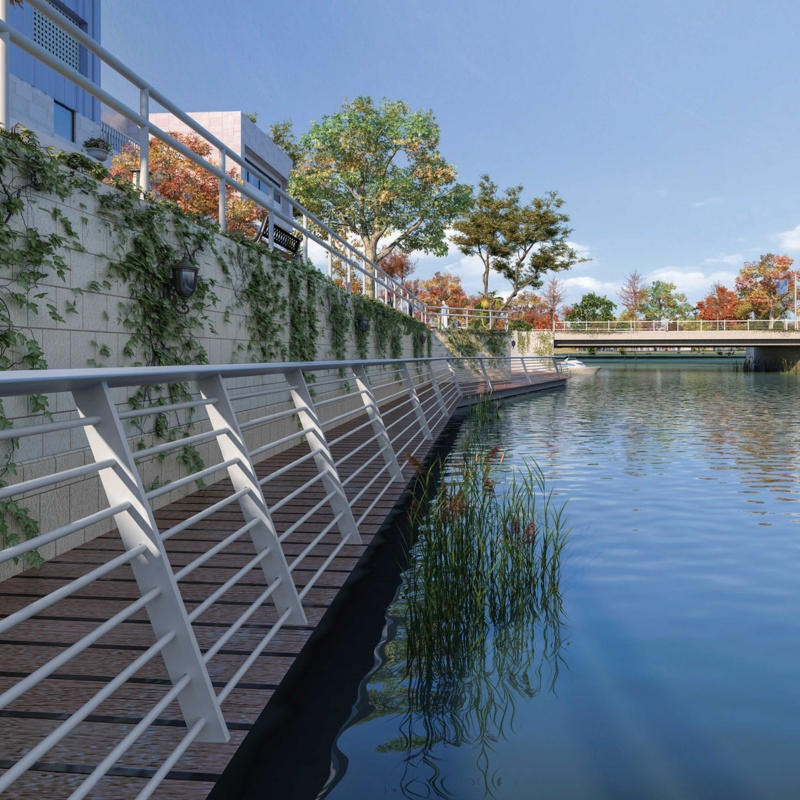 Fire Proof Aluminum Composite WPC Decking Non-Slip Deck Treads Industrial Aluminum Profile Decking