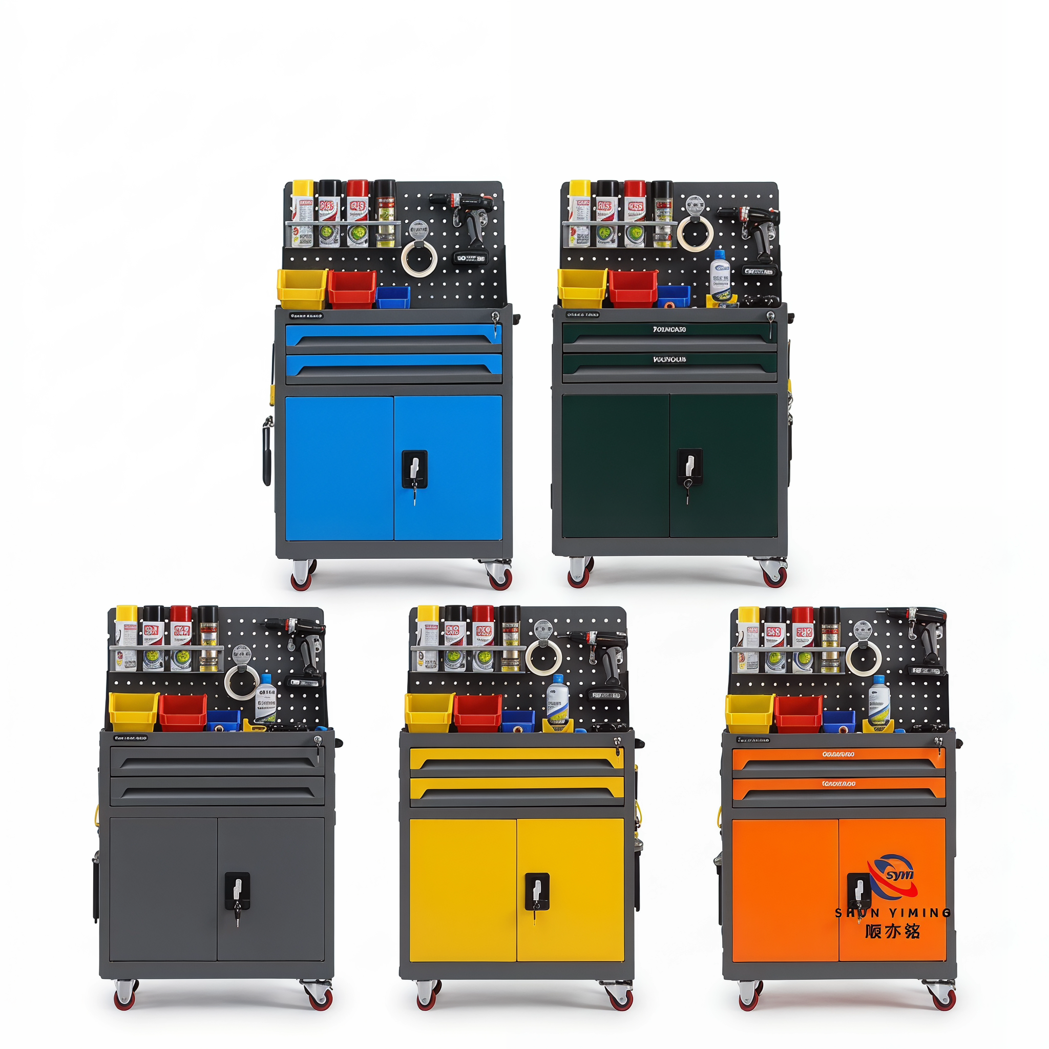 Factory Direct Sale Super Rolling Metal Tool Trolley Car Repair Garage Hand Tool Cabinet Trolley Tool Sets