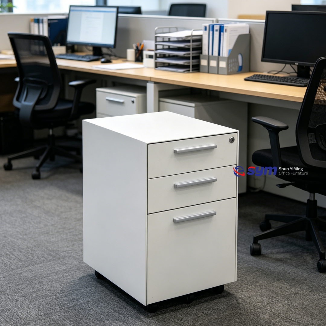Custom Steel Mobile Pedestal Manufacturer, Metal Under Desk 3 Drawer Filing Cabinet Solutions for B2B Office Project