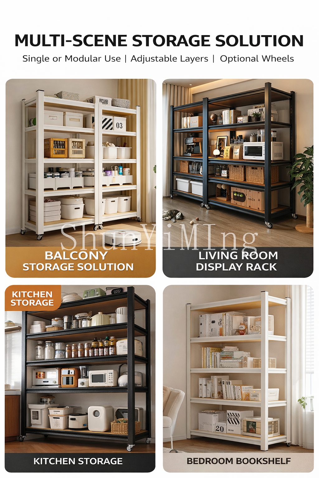 Office Furniture Cabinets Steel Storage for Document Archive and Heavy Duty Metal Shelving Unit System