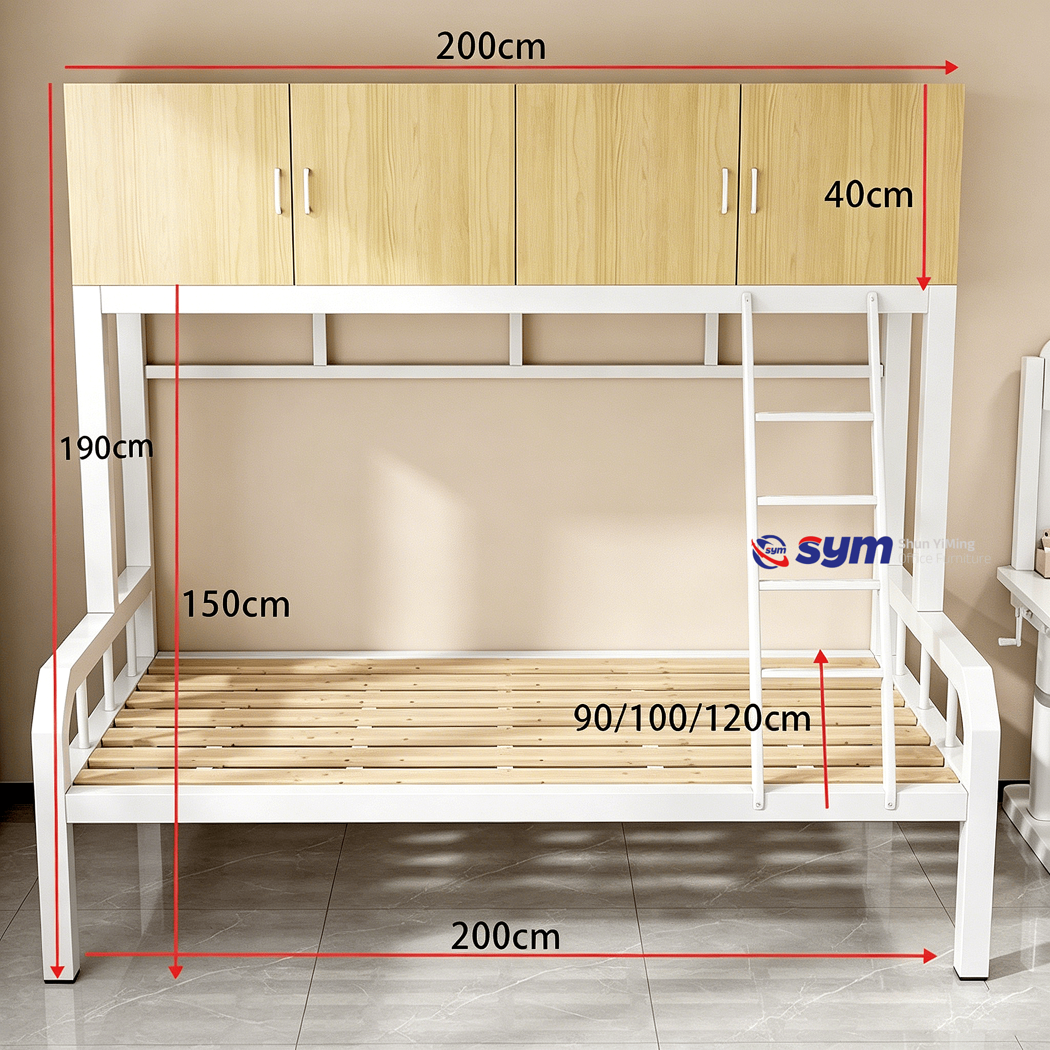 Verified Supplier Steel Metal Bed Frame, Heavy Duty Platform Bed Base with EN747 Safety Test Standard Certification