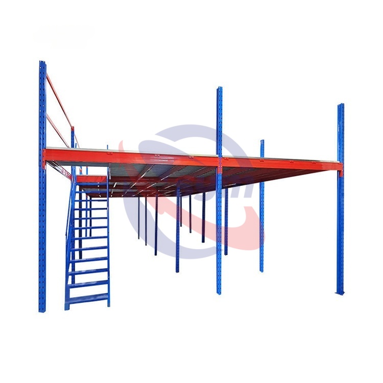 Industrial Mezzanine Platform Metal Shelving Unit Racks Steel Storage Shelf for Multi-tier Storage Rack
