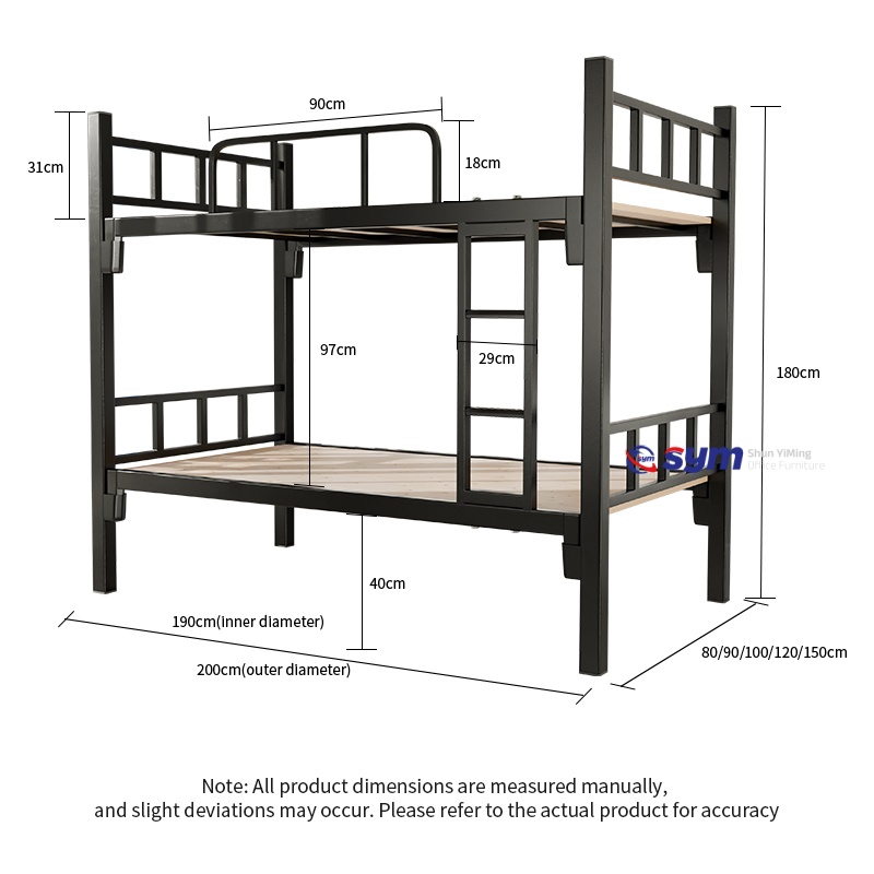 Multi-functional Metal Bed Frame for Dormitory, Space Saving Steel Platform Bed Base with Integrated Desk Space