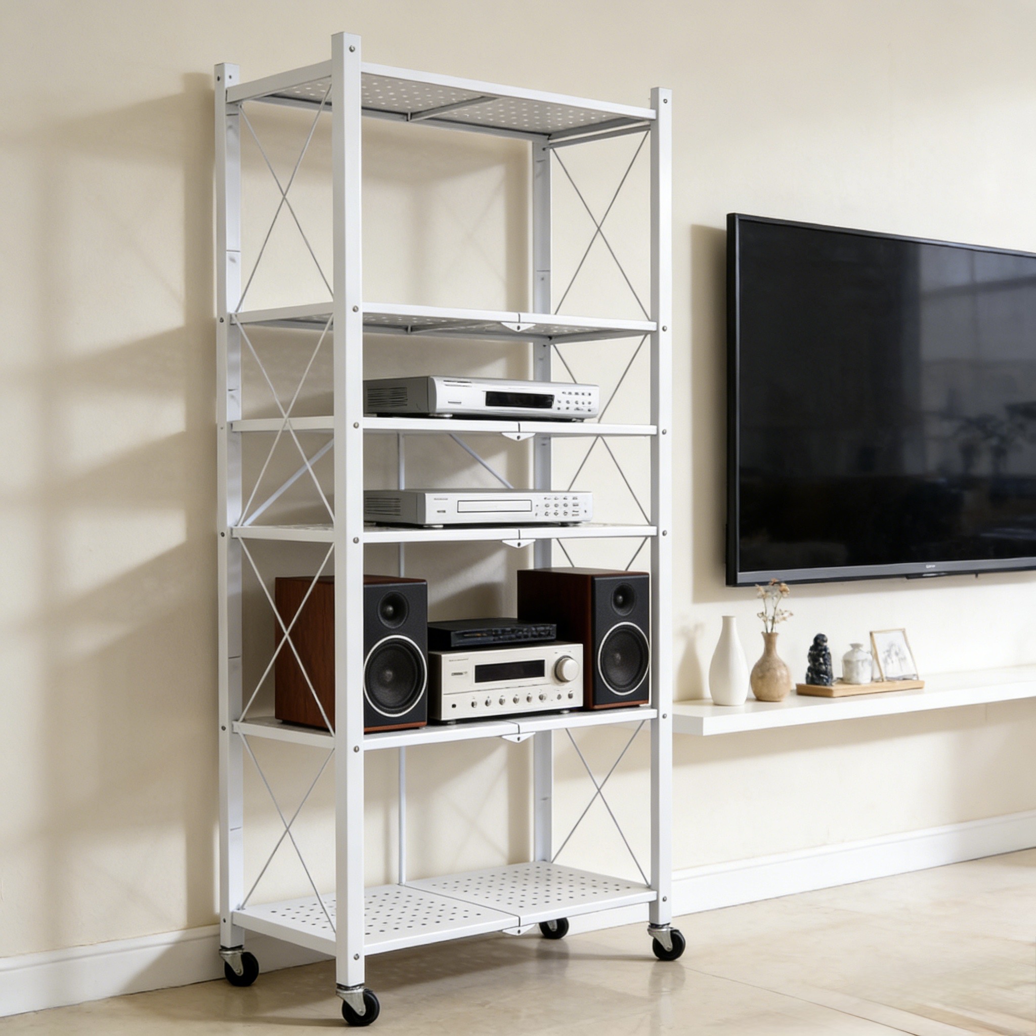 Adjustable Kitchen Countertop Storage Rack with Multi-Tier Shelves for Spice Bottles Jars Daily Kitchenware Organization