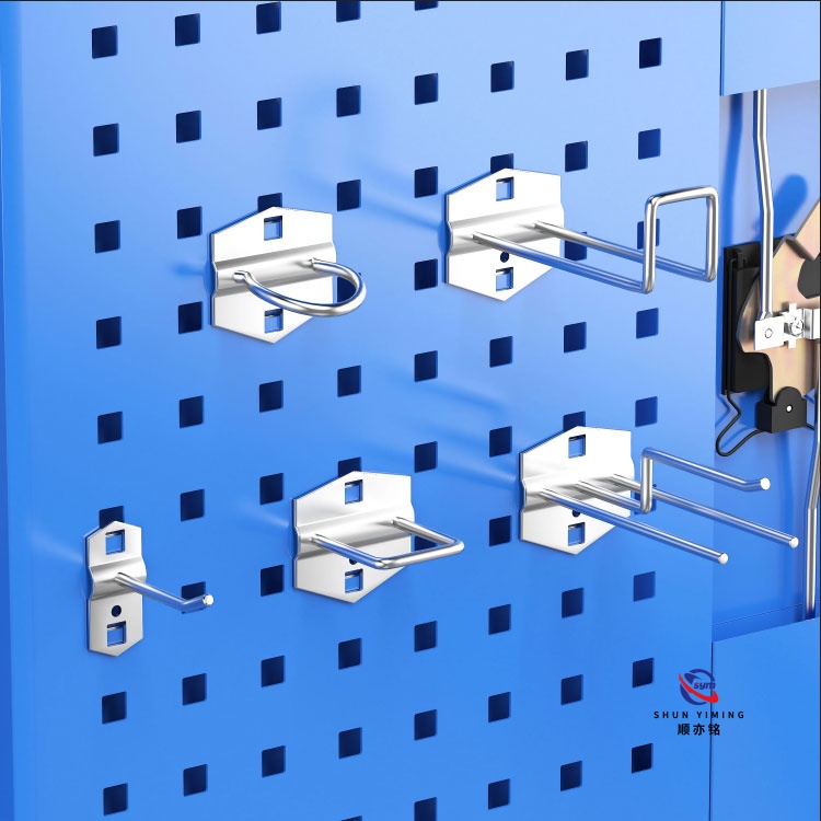 Advanced Pegboard Metal Tool Cabinet with Drawers, Heavy Duty Steel Storage System with Double Door for Workshop