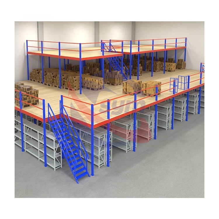 Multi-level Mezzanine Platform Industrial Storage Rack Steel Structure Warehouse Mezzanine Floor System