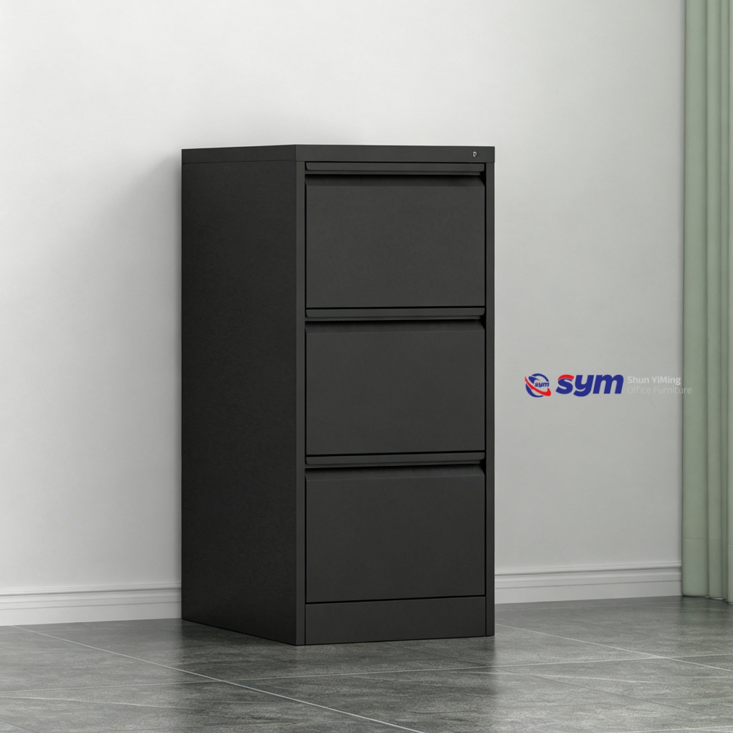 Extra Deep Vertical Steel File Cabinet, Large Capacity Metal Document Archive Cupboard for Accounting Department