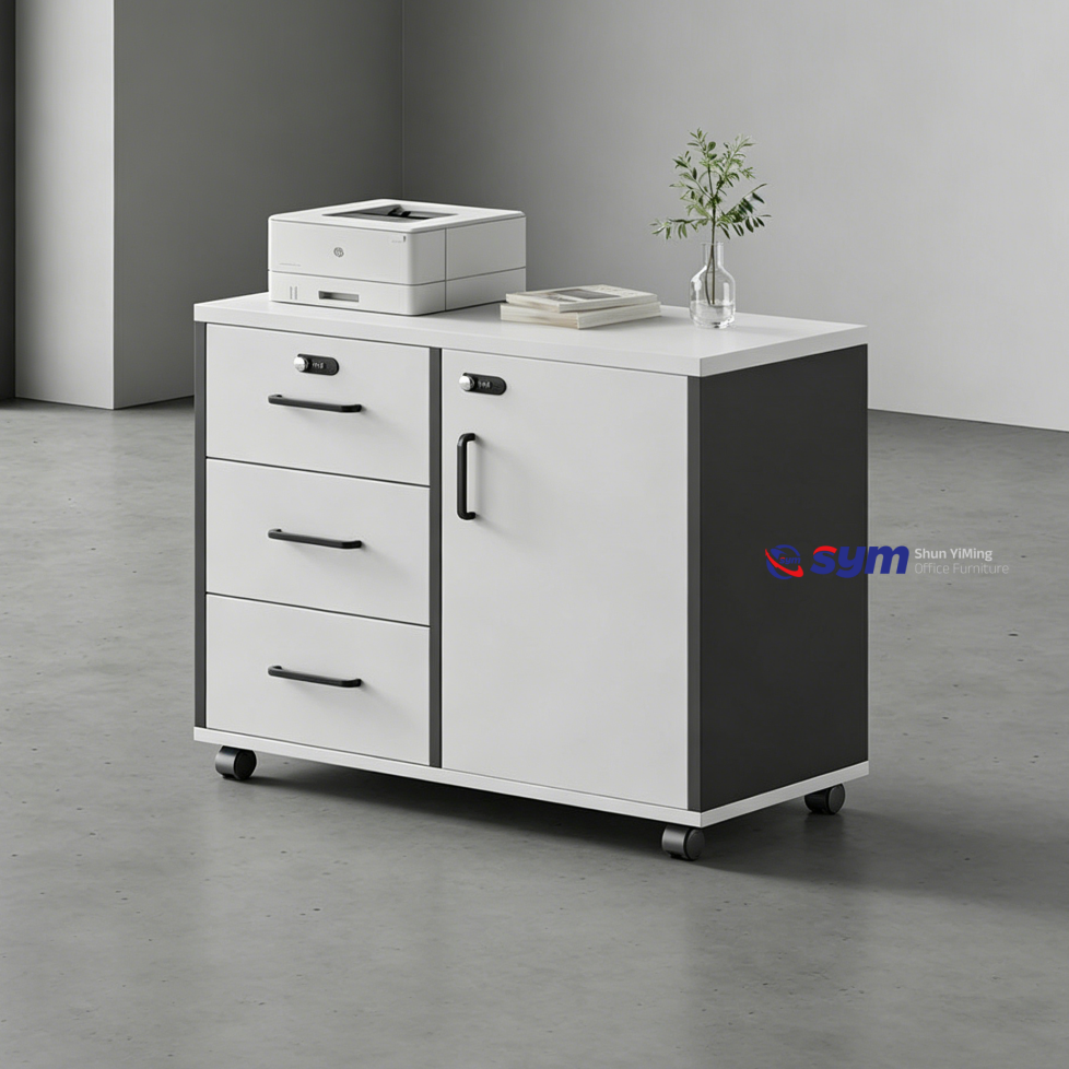 Heavy Duty 3 Drawer Metal Mobile Pedestal, Locking Steel Under Desk File Storage Cabinet for Corporate Office Project