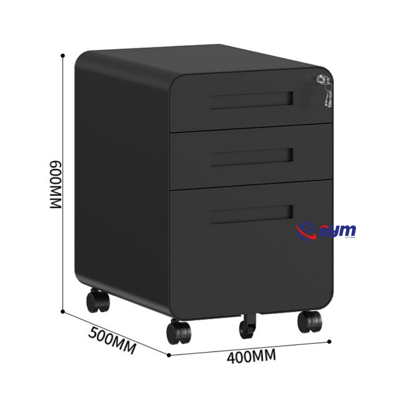 Professional Steel Mobile Pedestal OEM/ODM Service, Customizable Metal Under Desk Filing Cabinet for Distributors