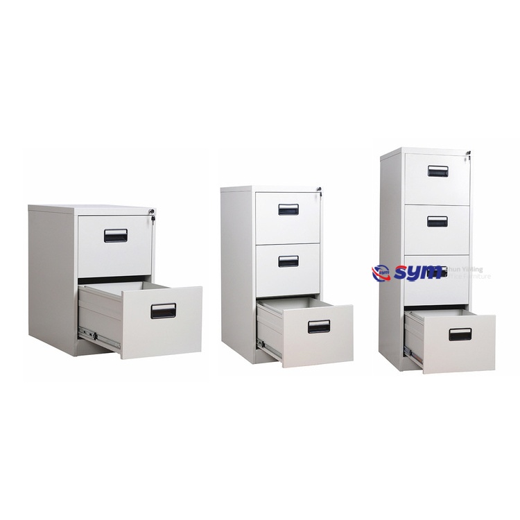 Commercial Metal Vertical File Cabinet for A4 Paper Storage, Steel Document Cupboard with Lock for Accountant Use