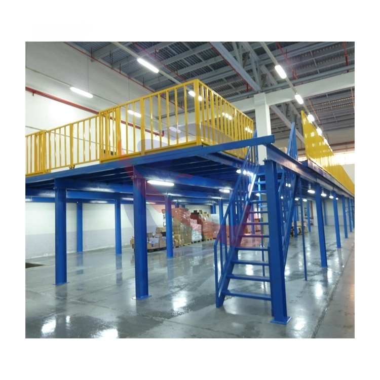 Industrial Storage Rack Mezzanine Platform Racks Steel Storage Shelf for High Density Storage Solution