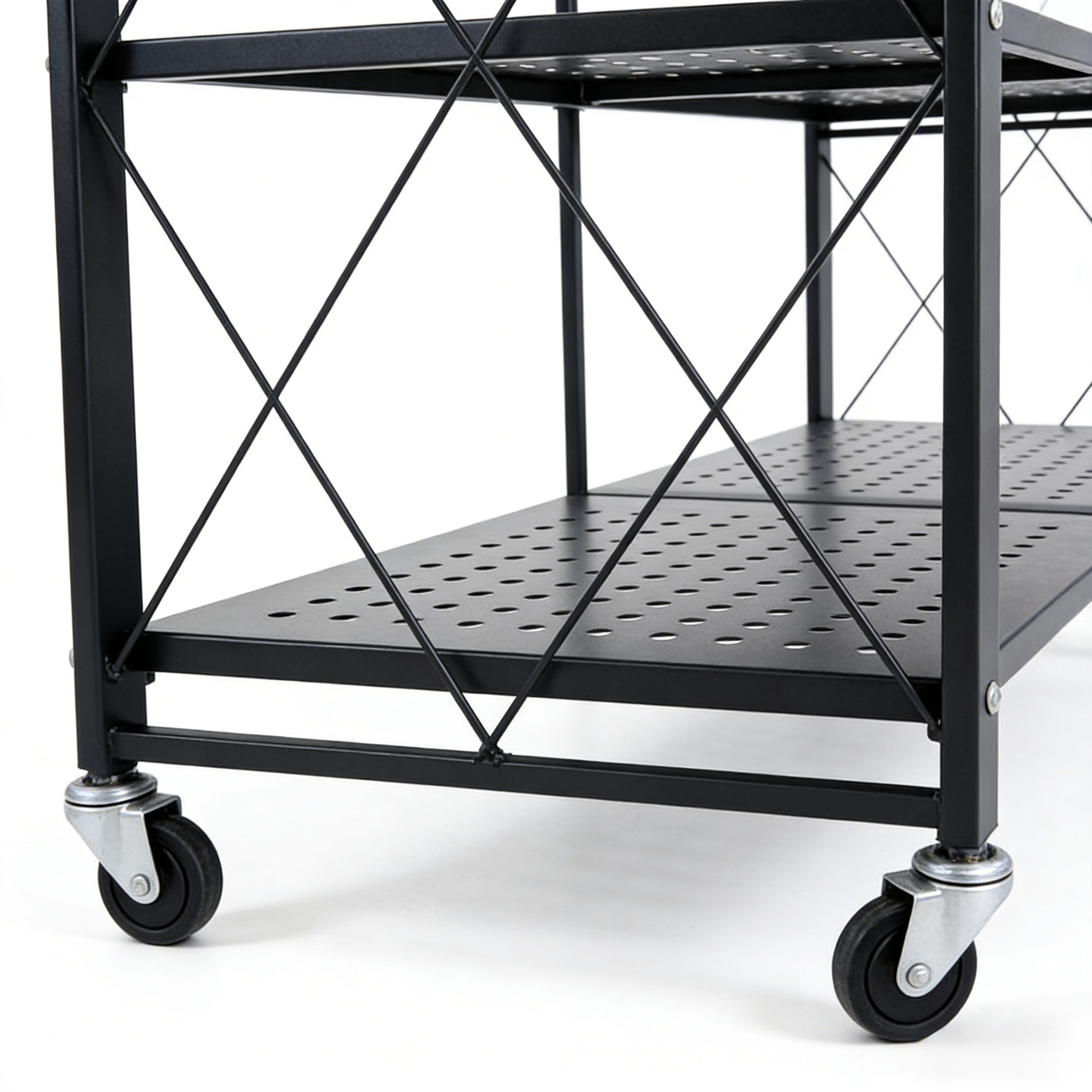 Hot Selling Factory Direct High Quality Heavy Duty Home Kitchen Shelving Unit Black Painting Metal Steel Bathroom Storage Racks