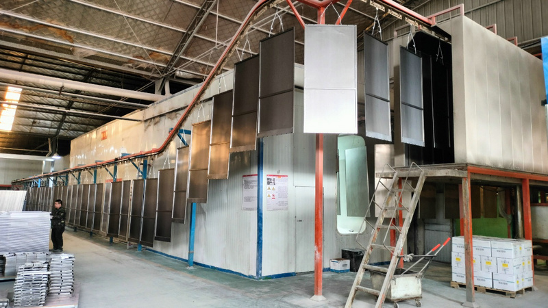 Electrostatic powder coating painting for anti-corrosion racking finish