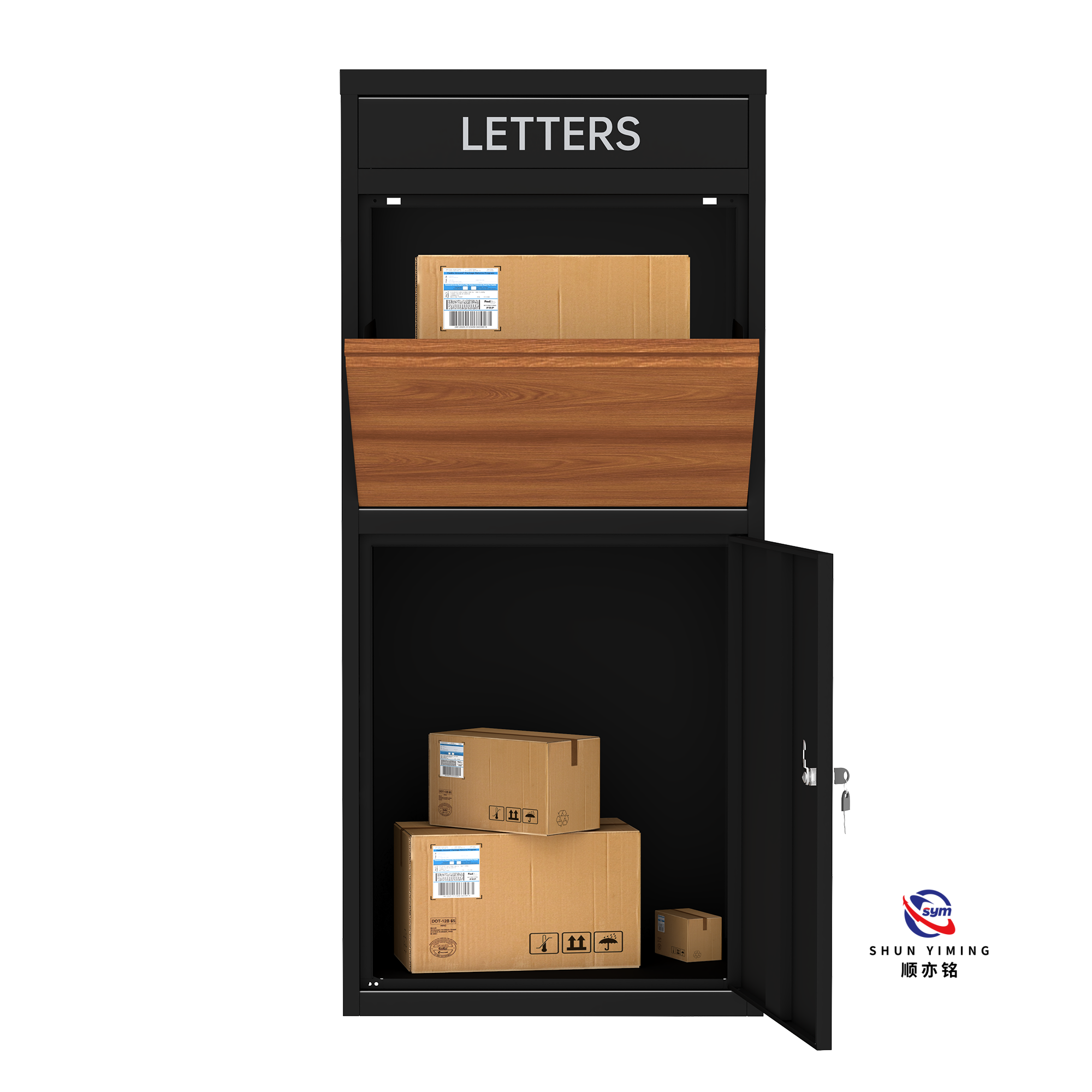 High-tech Electronic Parcel Locker, Intelligent Steel Safe Storage System for Last-mile Logistics Solution