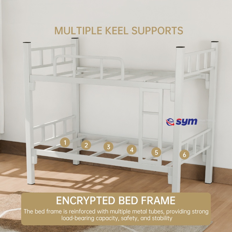 Maximized Container Loading Metal Bed Frame, Heavy Duty Steel Platform Bed Base for High Volume Wholesale Export