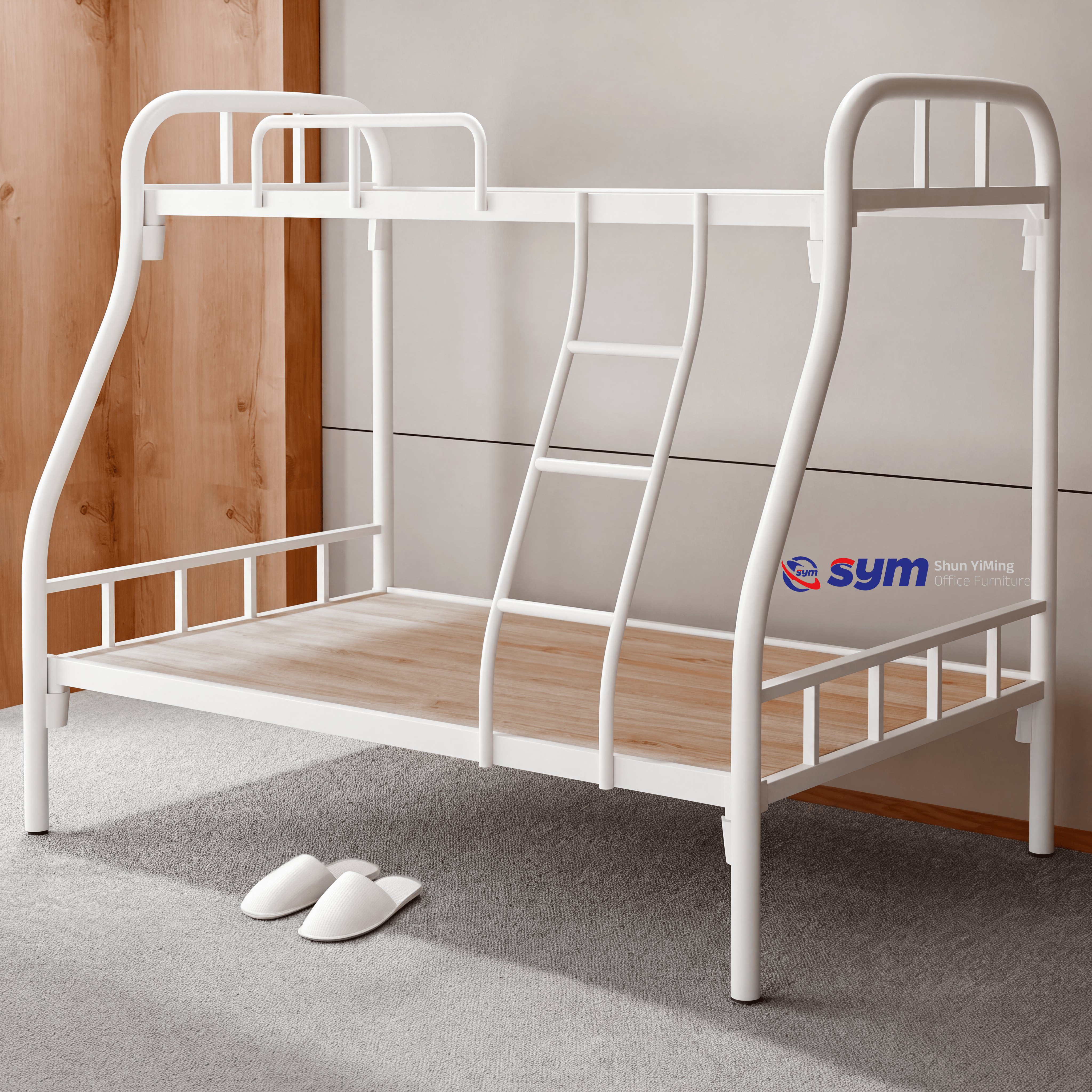 Smart Space Metal Bed Frame with Mattress Support, Durable Steel Platform Bed Base for Tiny House & Guest Room