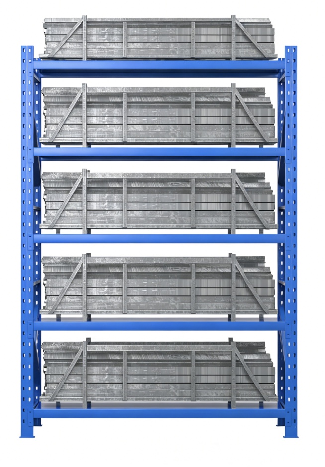4 Layers 2000*600*2000mm Adjustable 200-500kg Storage Heavy Duty Shelves Long-span Racking for Warehouse