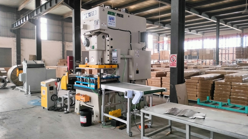 Automated punching process for racking connector holes