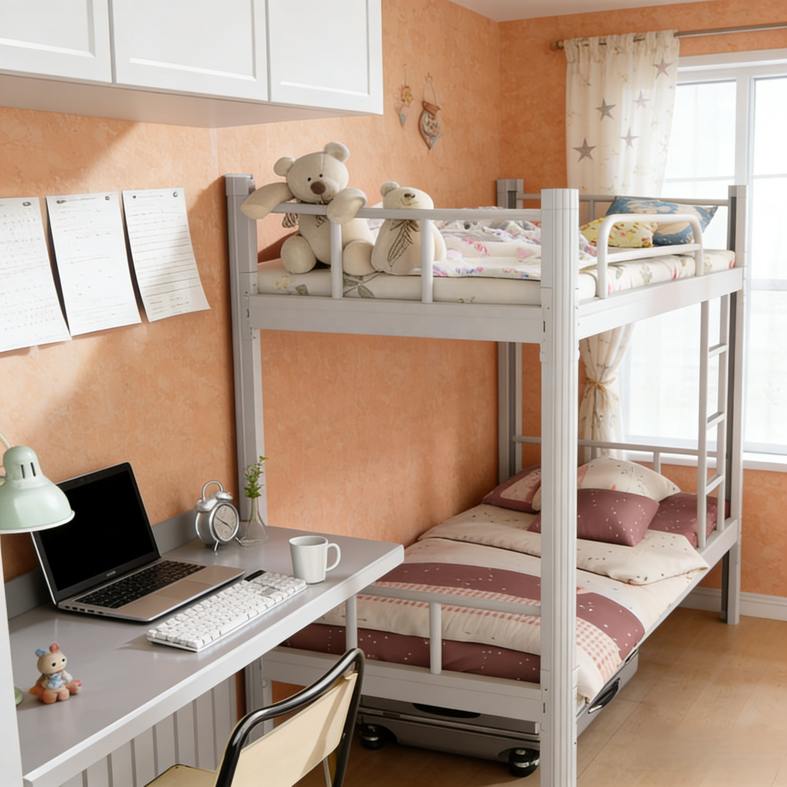 Wholesale Strong Knock Down Double Bunk Bed, Steel Metal Iron Frame for School Dormitory and Adult Residential Use