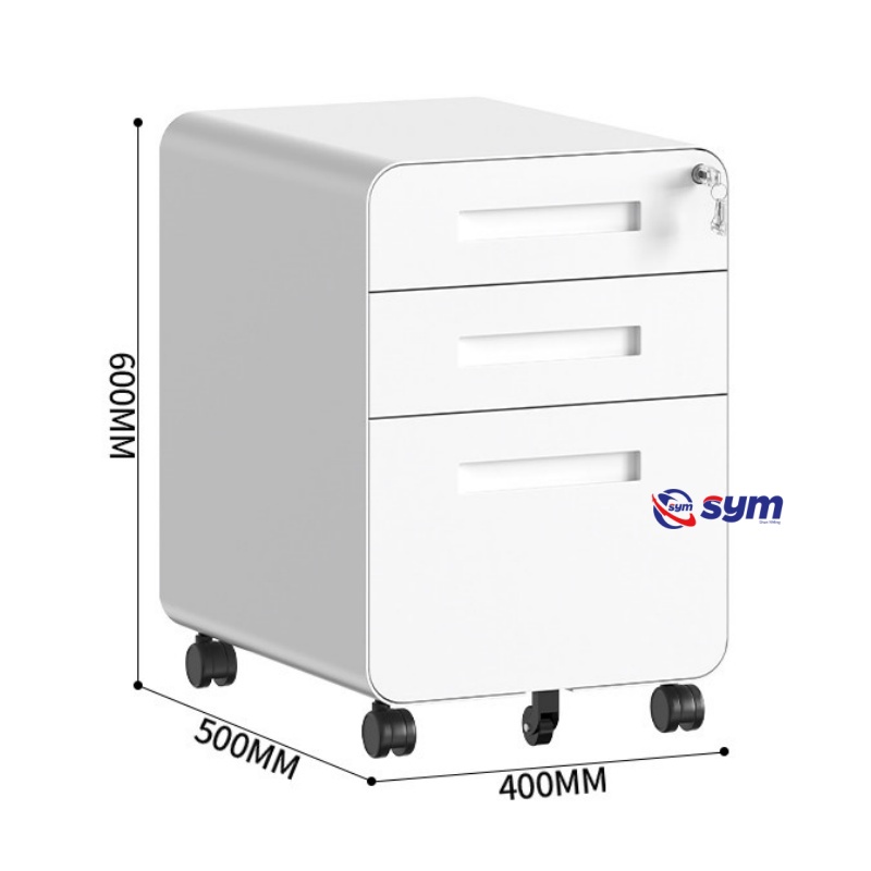 Wholesale 3 Drawer Metal Mobile Pedestal at Factory Price, Heavy Duty Steel Under Desk File Cabinet Bulk Supplier