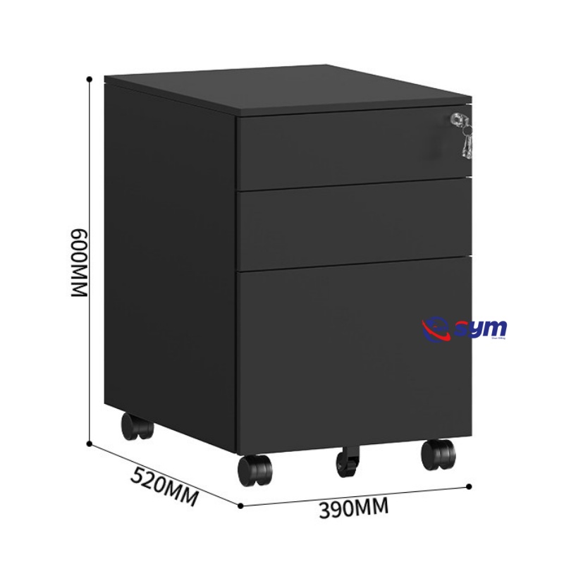 Professional Steel Mobile Pedestal OEM/ODM Service, Customizable Metal Under Desk Filing Cabinet for Distributors