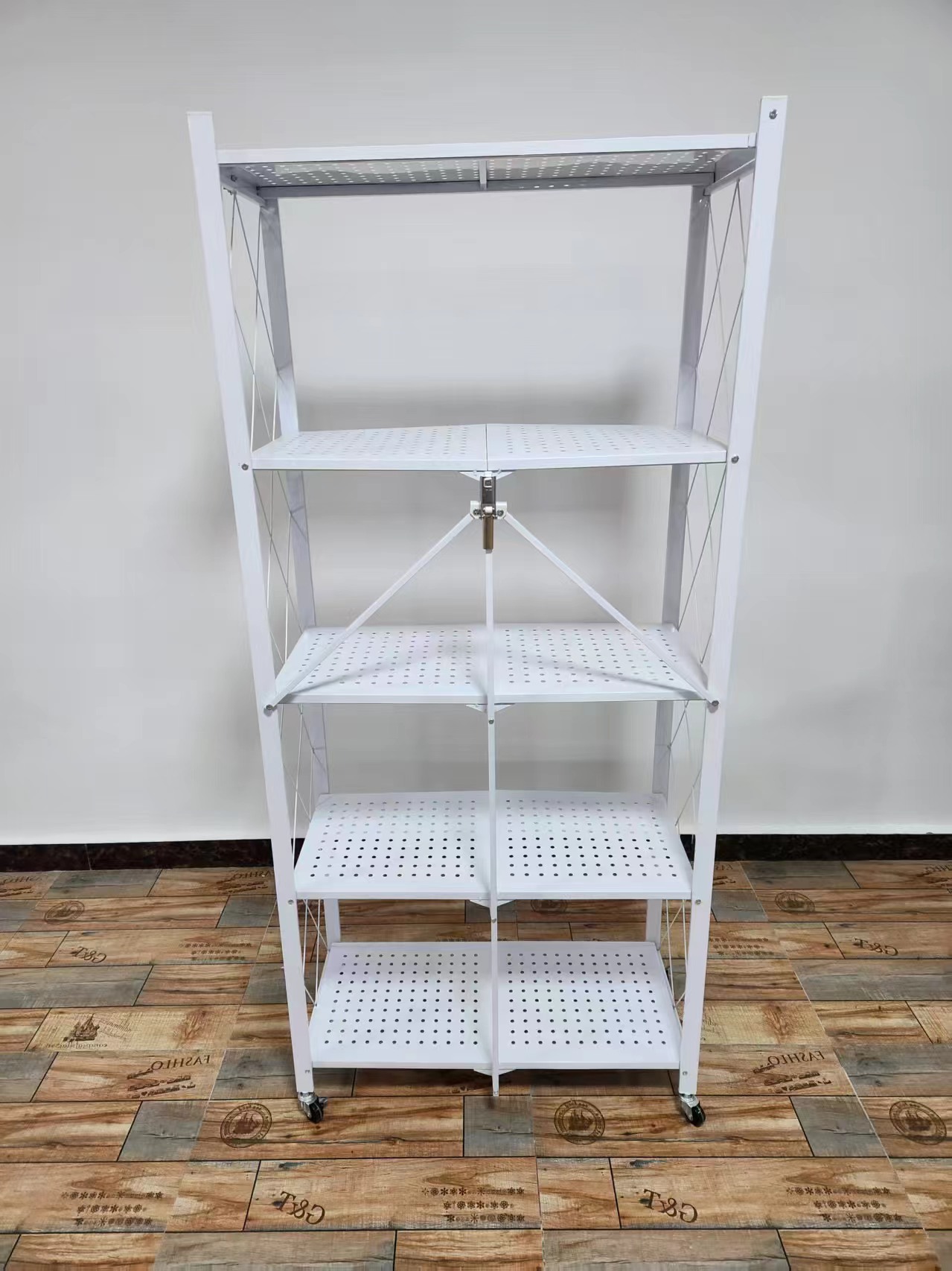 Factory Hot Sale Carbon Steel Folding Display Rack Kitchen Organizer Metal Storage Rack for Dish for Display and Storage
