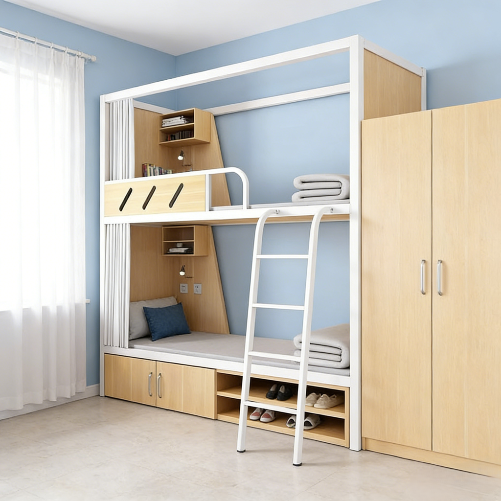 Durable Modern Metal Four-Person Dormitory Bed Space Capsule Design School Hotel Apartment Hospital Bedrooms Students Patients