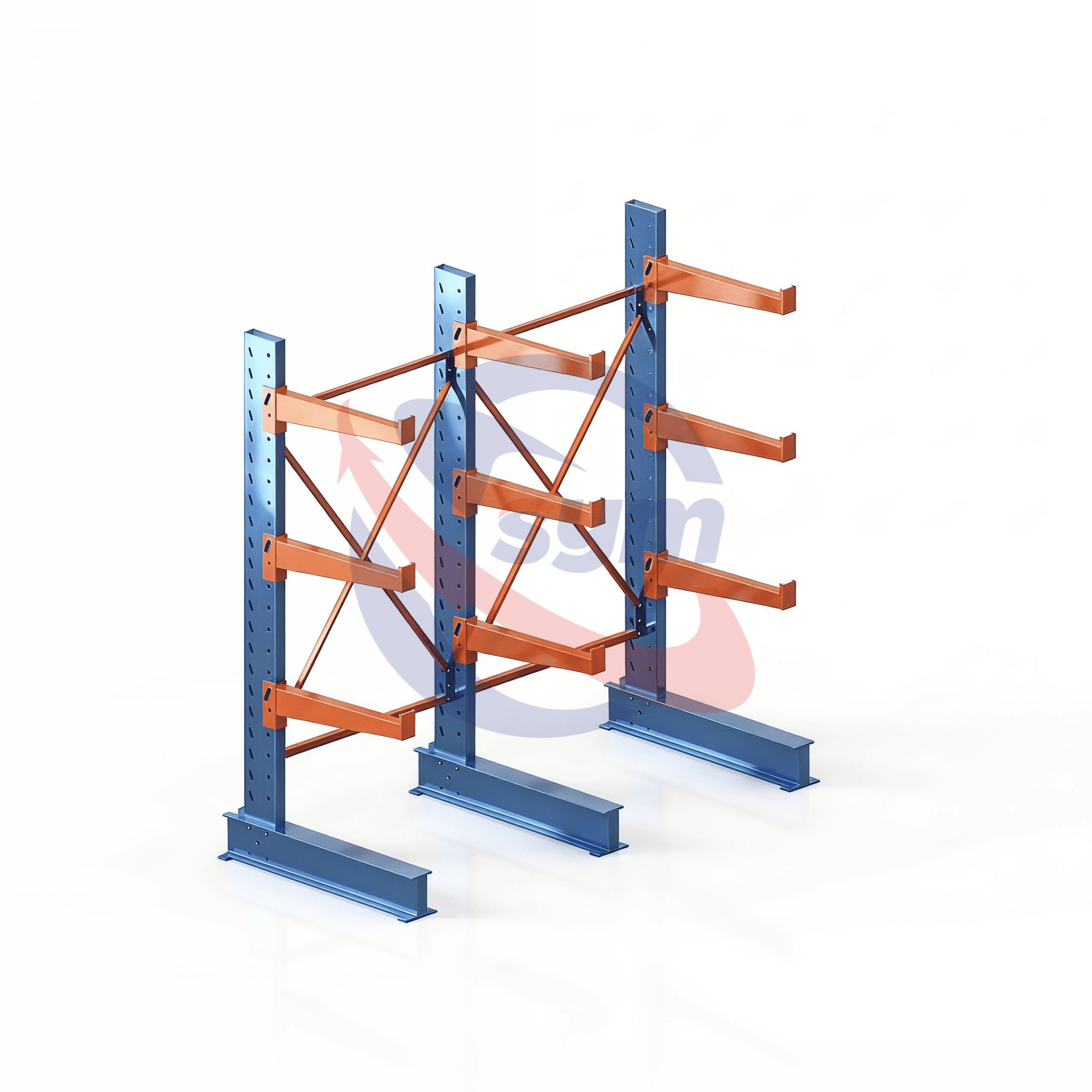 Single Sided Cantilever Racking Heavy Duty Metal Shelving Unit Racks Steel Storage Shelf for Warehouse