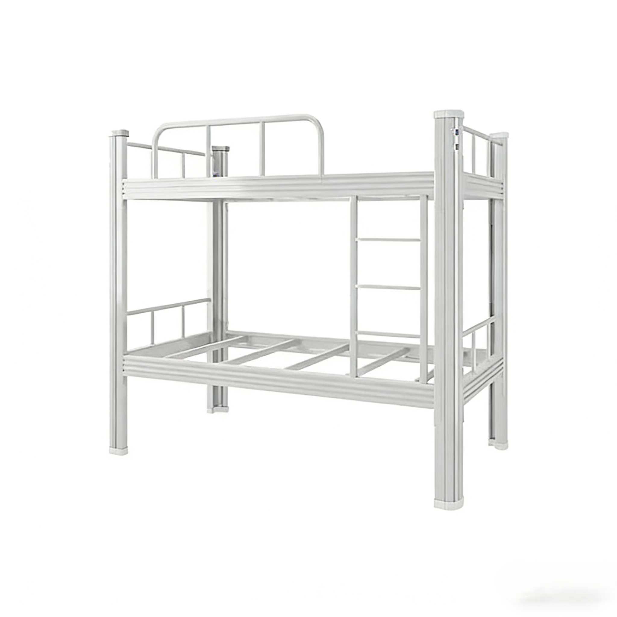 Custom High-Quality Steel Double Bunk Bed for Adults, Reinforced Frame Construction Ensuring Enhanced Durability