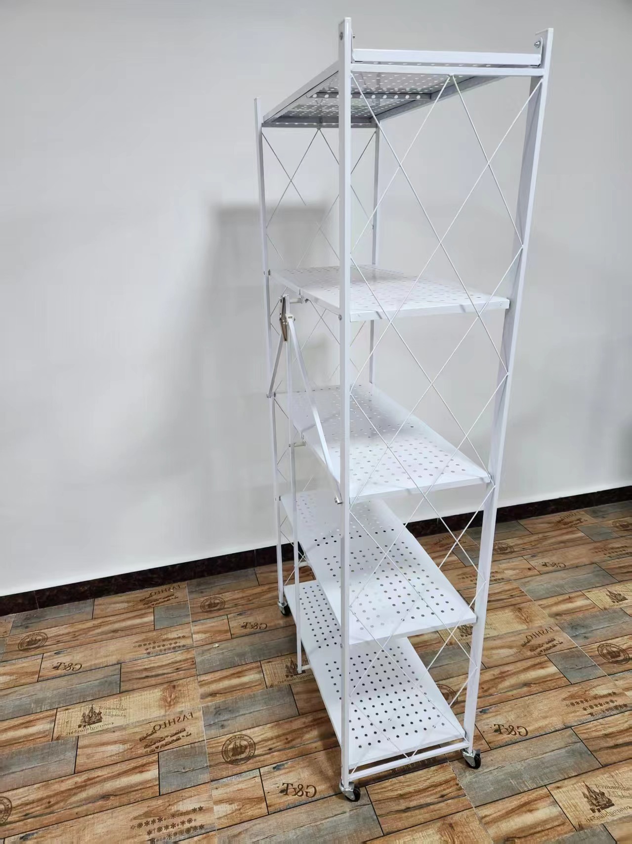 Freestanding Multi Layer Kitchen Storage Rack for Home with Adjustable Shelves Space Saving Organizer for Floor Use